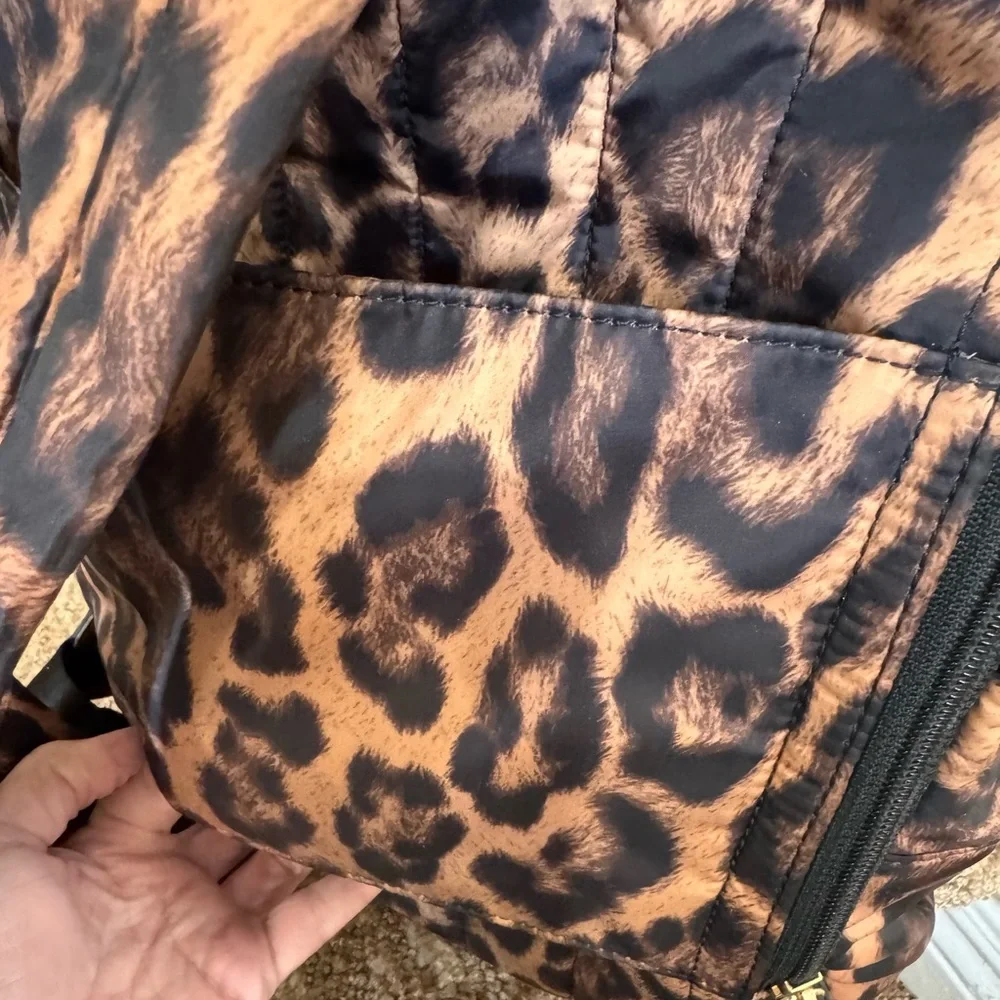 Michael Kors Kelsey Leopard Nylon Travel Set: Large Backpack & Tote Bag - Picture 12 of 16